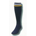 Custom Made Striped Fold Over Heel & Toe Soccer Sock (7-11 Medium)
